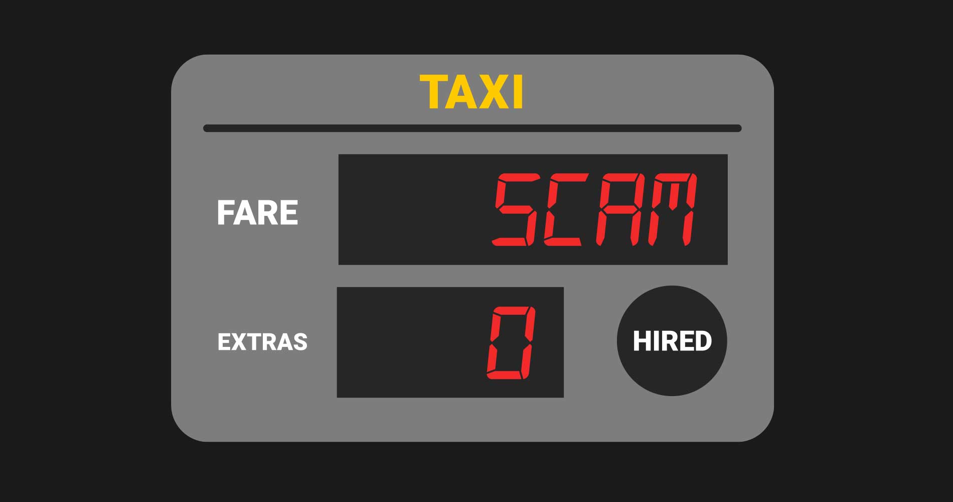 Taxi overcharging travel scam